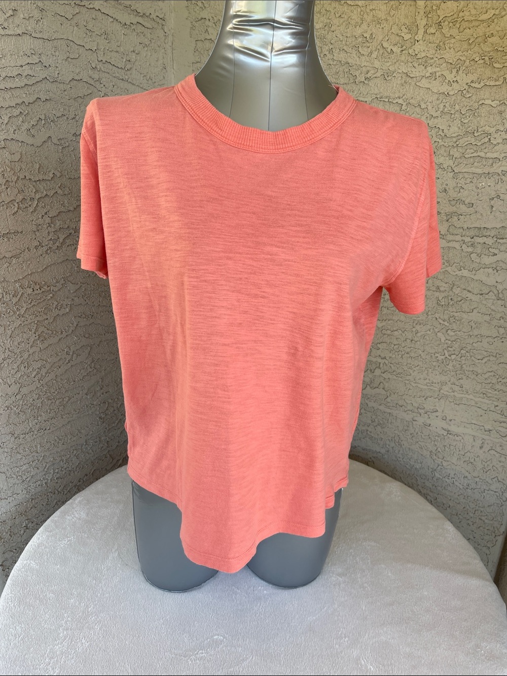 LOFT summer orange Short Sleeve Crewneck Tee 100% cotton